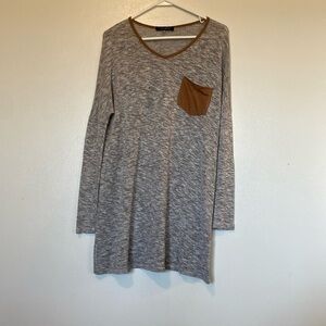 Lollipop Star long sleeve pocket rayon blend  sweater /dress small